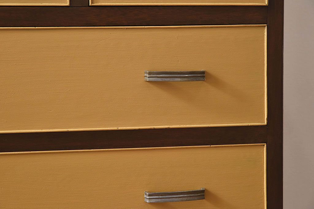 レトロ家具　昭和レトロなペイントチェスト　和製アンティーク