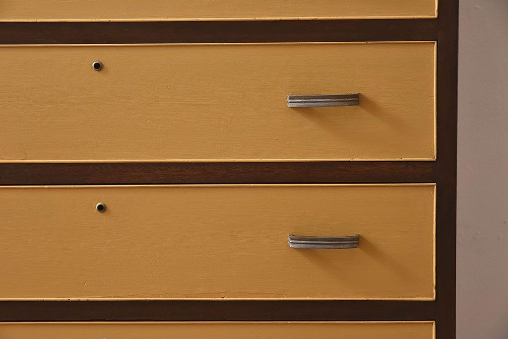 レトロ家具　昭和レトロなペイントチェスト　和製アンティーク