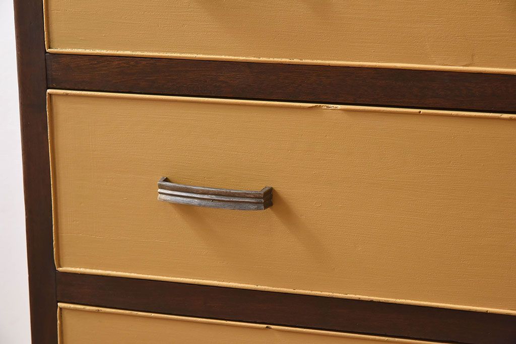 レトロ家具　昭和レトロなペイントチェスト　和製アンティーク