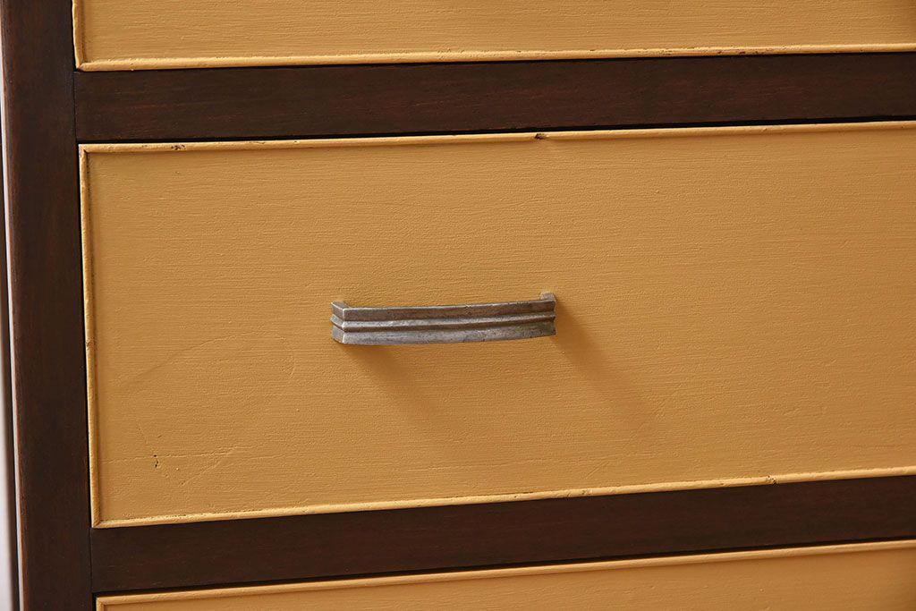 レトロ家具　昭和レトロなペイントチェスト　和製アンティーク