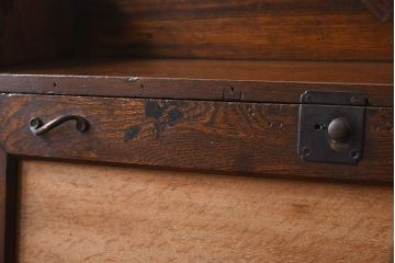 レトロ家具　ナラ材製　象嵌!古い木のレトロなライティングビューロー