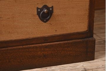 レトロ家具　ナラ材製　象嵌!古い木のレトロなライティングビューロー