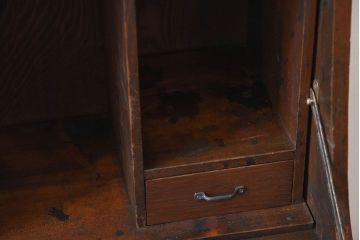レトロ家具　ナラ材製　象嵌!古い木のレトロなライティングビューロー