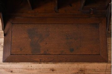 レトロ家具　ナラ材製　象嵌!古い木のレトロなライティングビューロー