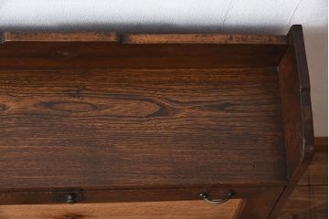 レトロ家具　ナラ材製　象嵌!古い木のレトロなライティングビューロー