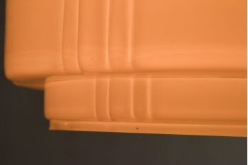 アンティーク　白いガラスの古い吊り下げ天井照明(2)