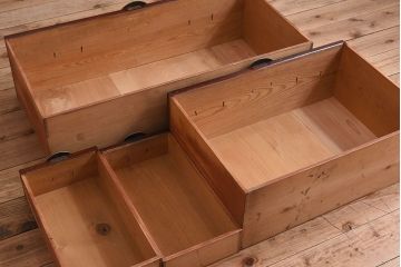 アンティーク家具　和モダン　大正期　一本物　アンティーク松本箪笥(衣装箪笥)(2)