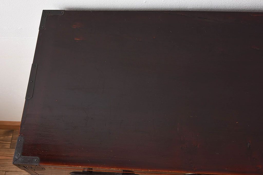 アンティーク家具　和モダン　大正期　一本物　アンティーク松本箪笥(衣装箪笥)(2)