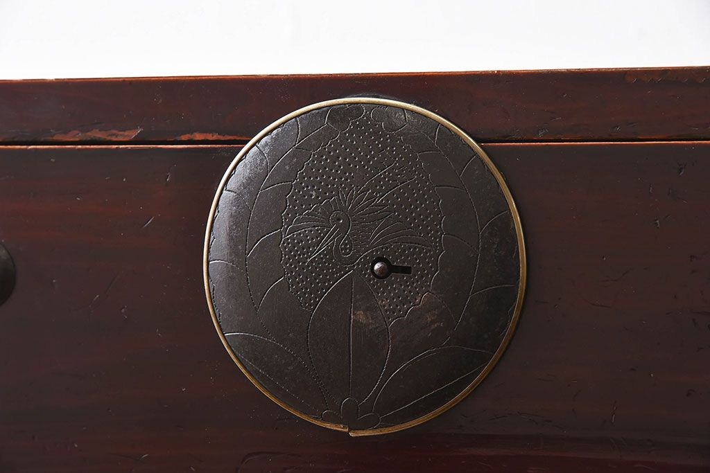 アンティーク家具　和モダン　大正期　一本物　アンティーク松本箪笥(衣装箪笥)(2)