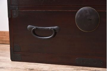 アンティーク家具　和モダン　大正期　一本物　アンティーク松本箪笥(衣装箪笥)(2)