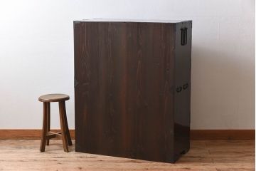 アンティーク家具　和モダン　大正期　一本物　アンティーク松本箪笥(衣装箪笥)(2)