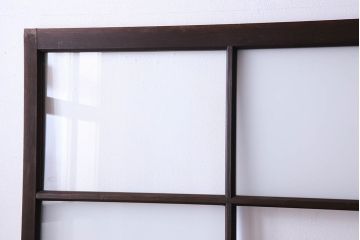 和製アンティーク　おしゃれな市松模様のガラス戸4枚セット