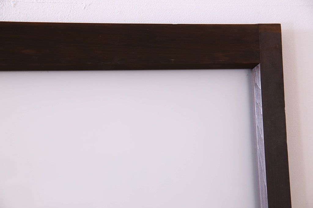 和製アンティーク　おしゃれな市松模様のガラス戸4枚セット