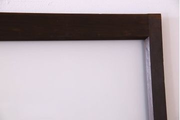 和製アンティーク　おしゃれな市松模様のガラス戸4枚セット