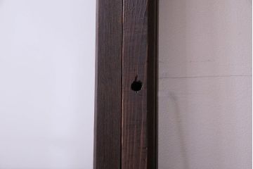 和製アンティーク　おしゃれな市松模様のガラス戸4枚セット