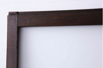 和製アンティーク　おしゃれな市松模様のガラス戸4枚セット