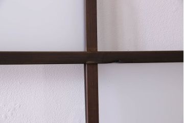 和製アンティーク　おしゃれな市松模様のガラス戸4枚セット