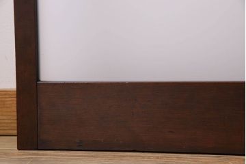 和製アンティーク　おしゃれな市松模様のガラス戸4枚セット