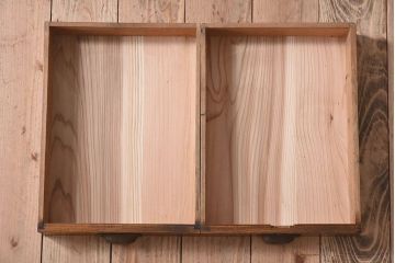 レトロ家具　栓材製　レトロな古い木のアンティーク文机
