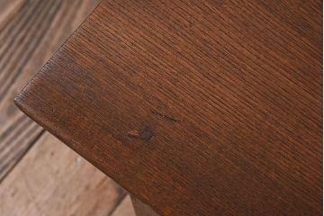 レトロ家具　栓材製　レトロな古い木のアンティーク文机