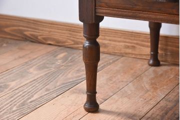 アンティーク家具　大正ロマンスタイル　天板一枚板!おしゃれなデザインの文机(テーブル・デスク)