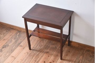 レトロ家具　レトロな古い木のサイドテーブル(作業台)