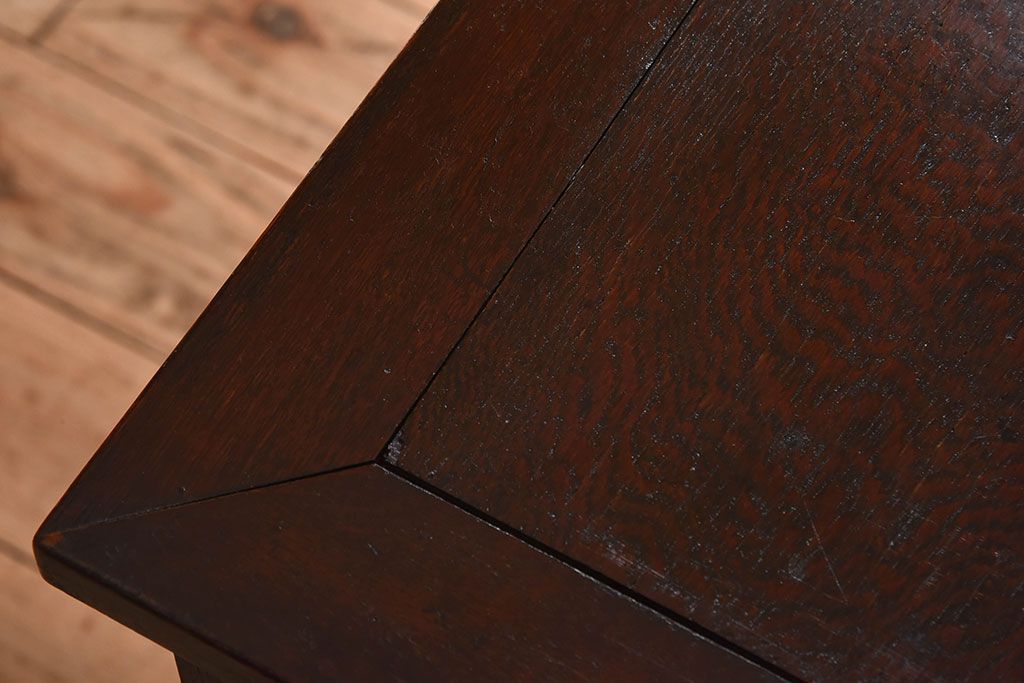 レトロ家具　レトロな古い木のサイドテーブル(作業台)