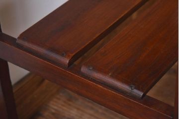 レトロ家具　レトロな古い木のサイドテーブル(作業台)