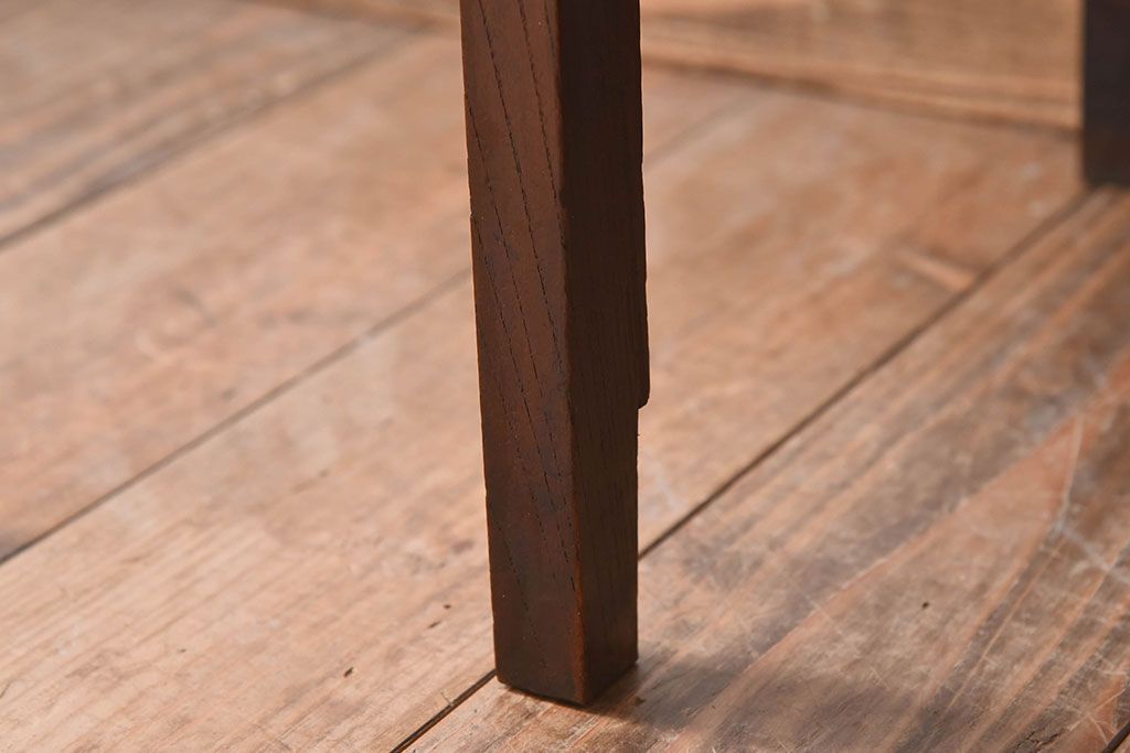 レトロ家具　レトロな古い木のサイドテーブル(作業台)