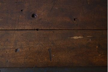 ヴィンテージ家具　アイアンフレームのシャビーなビンテージ作業台(テーブル)(1)