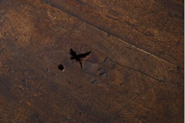 ヴィンテージ家具　アイアンフレームのシャビーなビンテージ作業台(テーブル)(1)