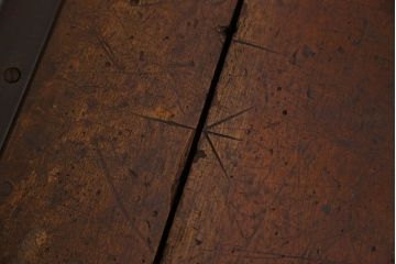 ヴィンテージ家具　アイアンフレームのシャビーなビンテージ作業台(テーブル)(3)