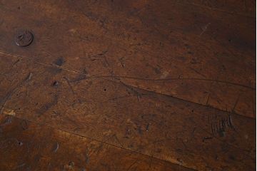 ヴィンテージ家具　アイアンフレームのシャビーなビンテージ作業台(テーブル)(3)