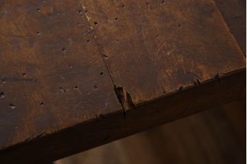 ヴィンテージ家具　アイアンフレームのシャビーなビンテージ作業台(テーブル)(3)