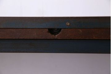 ヴィンテージ家具　アイアンフレームのシャビーなビンテージ作業台(テーブル)(3)