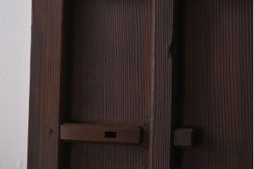 杉材一枚板!大正昭和期の古いアンティーク木製ドア(木戸・扉)