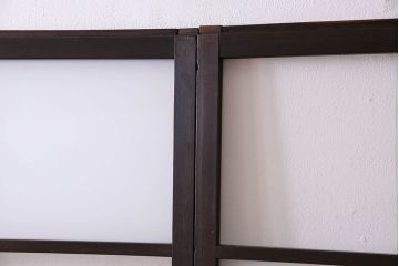 和製アンティーク　おしゃれな市松模様のガラス戸2枚セット