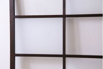 和製アンティーク　おしゃれな市松模様のガラス戸2枚セット