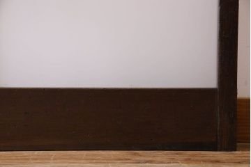 和製アンティーク　おしゃれな市松模様のガラス戸2枚セット