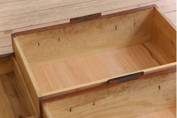 アンティーク家具　明治期　六尺　縦桟四枚引き戸　収納箪笥サイドボード(水屋箪笥)