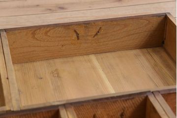 アンティーク家具　変わり型　上手物　古民具・骨董　明治大正期　二段重ね四尺水屋箪笥