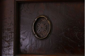 アンティーク家具　変わり型　上手物　古民具・骨董　明治大正期　二段重ね四尺水屋箪笥