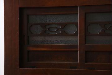 アンティーク家具　変わり型　上手物　古民具・骨董　明治大正期　二段重ね四尺水屋箪笥