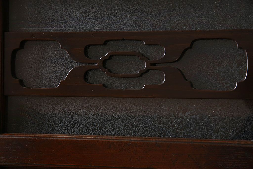 アンティーク家具　変わり型　上手物　古民具・骨董　明治大正期　二段重ね四尺水屋箪笥