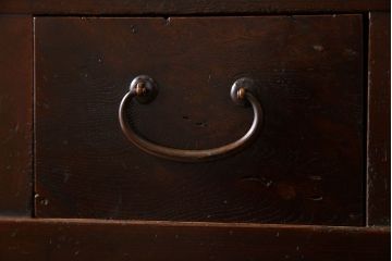 アンティーク家具　変わり型　上手物　古民具・骨董　明治大正期　二段重ね四尺水屋箪笥