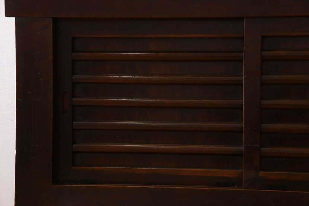 アンティーク家具　変わり型　上手物　古民具・骨董　明治大正期　二段重ね四尺水屋箪笥