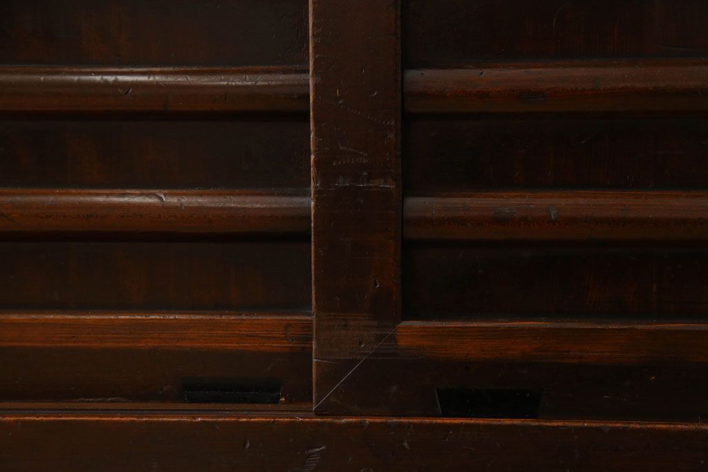 アンティーク家具　変わり型　上手物　古民具・骨董　明治大正期　二段重ね四尺水屋箪笥