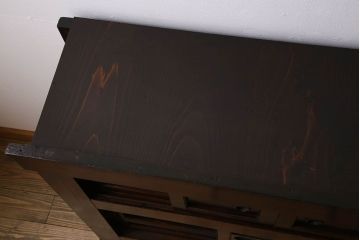 アンティーク家具　変わり型　上手物　古民具・骨董　明治大正期　二段重ね四尺水屋箪笥