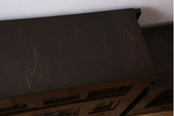 アンティーク家具　変わり型　上手物　古民具・骨董　明治大正期　二段重ね四尺水屋箪笥