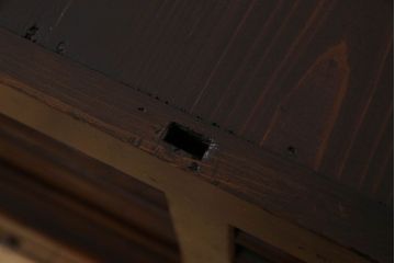 アンティーク家具　変わり型　上手物　古民具・骨董　明治大正期　二段重ね四尺水屋箪笥